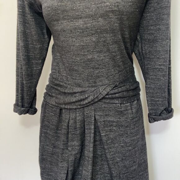 Isabel Marant Etoile Dress Charcoal Gray Mini Sweater Dress NWOT~Sz 0 - Picture 3 of 8